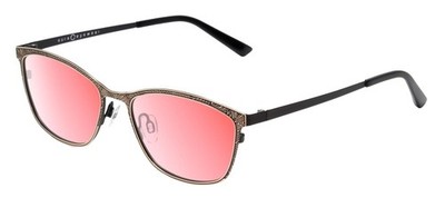 Calabria Eden Pink Tint FL-41 Reading Glasses +3.00 Black/Gold Engraved Design W