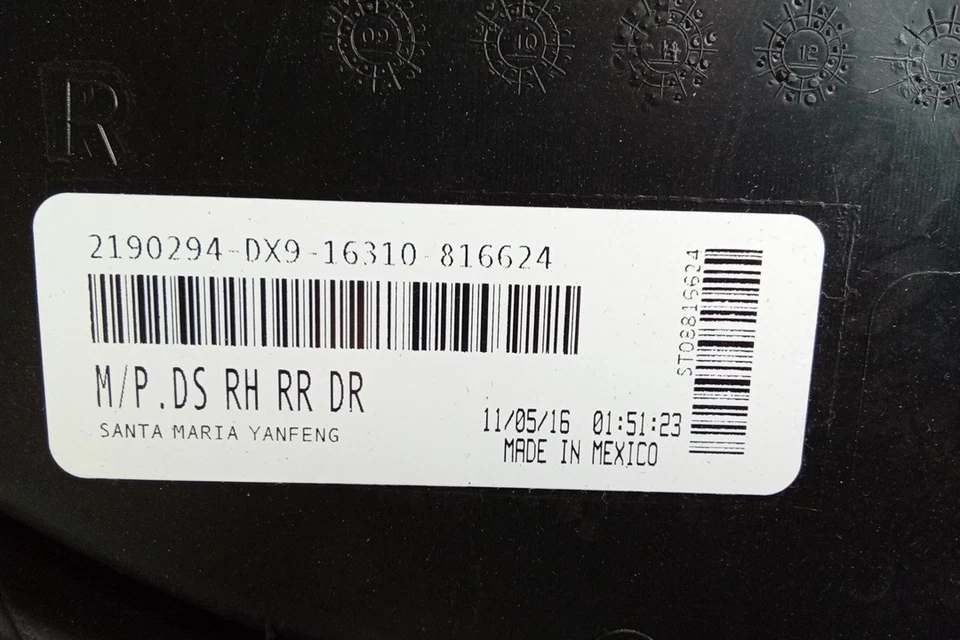 17 2017 Dodge Ram 2500 Passenger RH Rear Door Interior Trim Panel OEM - Image 3 of 4