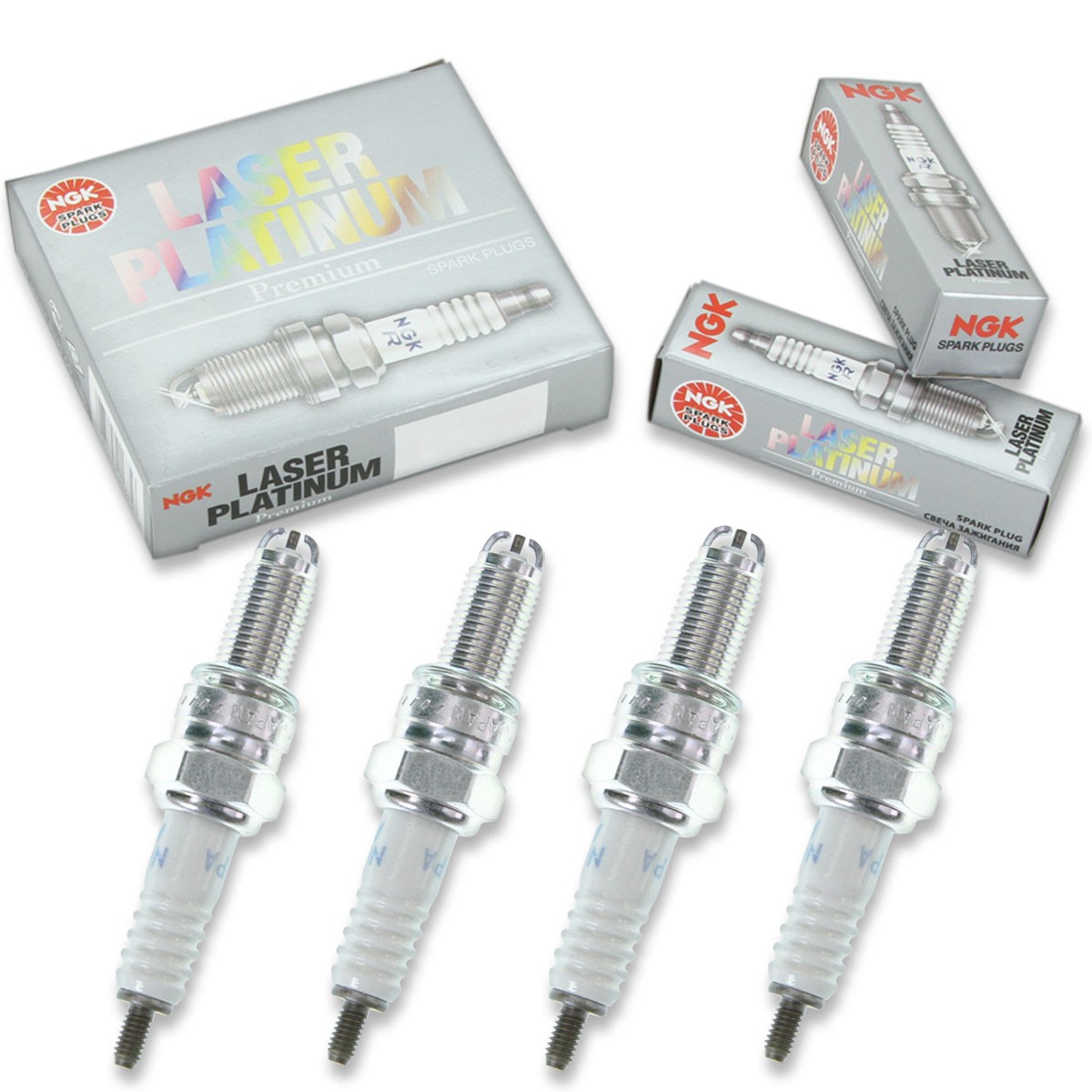 4pcs 2000 Kawasaki ZX1200 Ninja ZX-12R NGK Laser Platinum Spark Plugs 1198cc fs