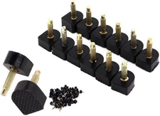 12 PCS(6 Pairs) 10mm x 2.4mm(H x T) Black U-Shape Heel Tips Protectors - Free 