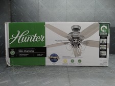 Channing 52 in. Hunter Express Indoor Matte Silver Ceiling Fan with Light Kit