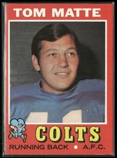 Tom Matte 1971 Topps Football #263 - Baltimore Colts