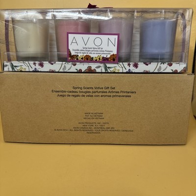 Avon Spring Scents Votive Candle Gift Set Of 4 New In Box 2014
