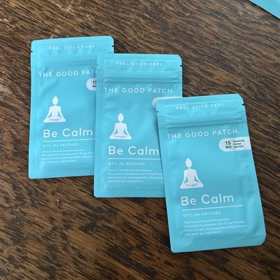 3 pks BE WELL - The Good Patch - 4 Patches per pack Total 12 - Hemp Ashwaganda