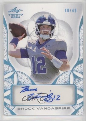 2024 Leaf Trinity Platinum 49/49 Brock Vandagriff #BA-BV1 Auto 19fe