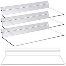 4 x 10 Inch Slatwall Shelves Hanging Accessories Clear Slatwall...