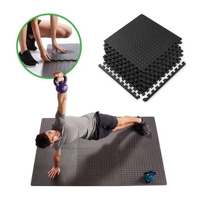 Interlocking Exercise Mat Square Puzzle Foam Tiles Home Gym Fitness