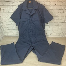 Vintage Big Ben Blue Short Sleeve Work Coveralls Large Made in USA