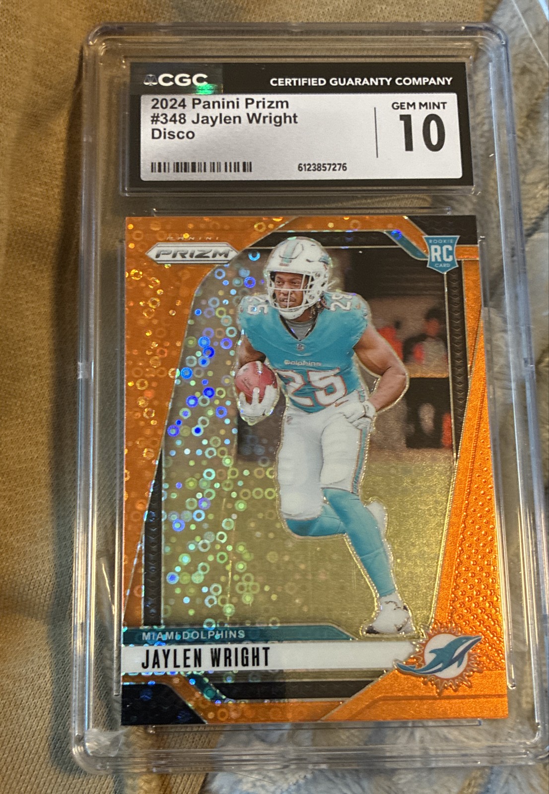 2024 Panini Prizm - Rookies Jaylen Wright #348 Disco Prizm (RC) SSP INVEST