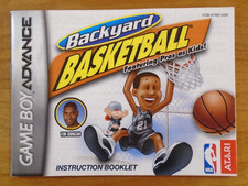 Backyard Basketball Game Boy Advance Manual Only ~ Instruction Booklet
