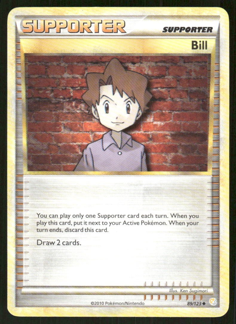 Pokemon Tcg Bill #89 Pokemon HeartGold & SoulSilver LP