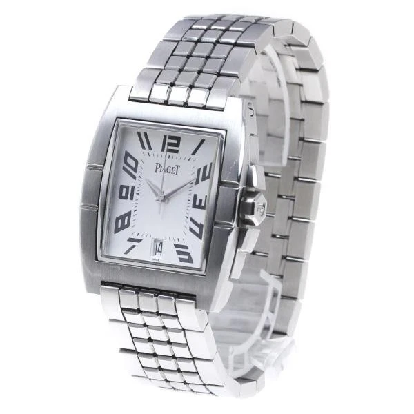 Piaget — Piaget Polo Upstream P10023 33mm SS Silver Dial Automatic Date Watch #C4611