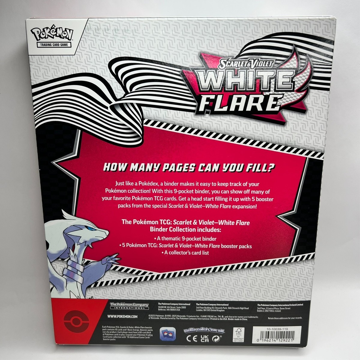 pokemon binder collection white flare trading cards Pokmon TCG Scarlet & Violet  PUSHAS Violet White Flare theme Pokemon White Flare Binder Collection