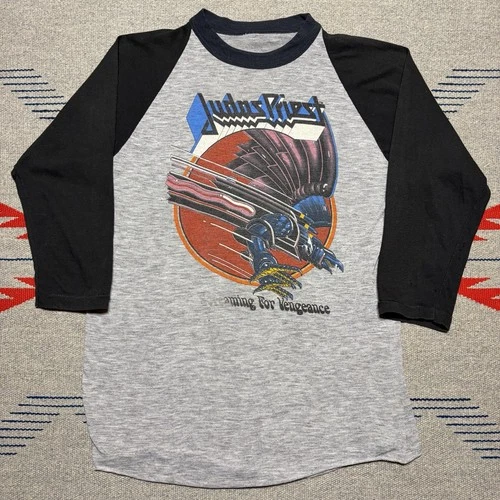 80s Judas Priest Screaming Vengeance Baseball T-Shi 1980s vintage concert t-shirt, vintage, single stitch, B+ condition