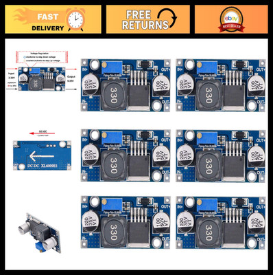 XL6009 DC-DC Boost Converter 3-30V to 5-35V Step-Up Power Module - Pack of 6