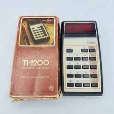 Vintage Texas Instruments TI-1200 Calculator with Box Tested READ 