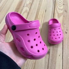 Kids Pink EVA Foam Clogs Slip On Water Shoes Size 26 EU Toddler Summer Sandals