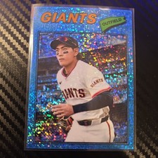 2026 Topps Heritage Chrome Blue Sparkle #171 Jung Hoo Lee, San Francisco Giants