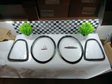 CORNICI FARI + PRESA ARIA+ BADGE + PORT.CHIAVE JCW MINI COOPER R56  BLACK FRIDAY