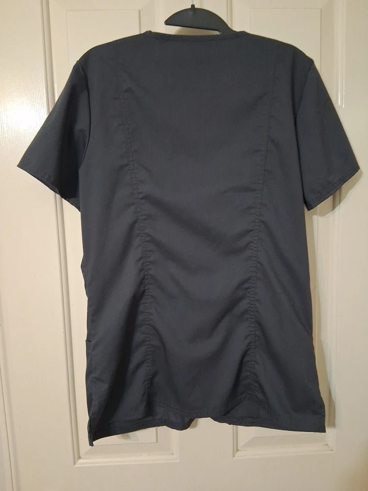 切诺基男女通用 S 码锡灰色 V 领磨砂上衣 3PKTS — 第 4/4 张图片