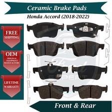 Premium OE Front & Rear Ceramic Brake Pads Kit For 2018-2022 Honda Accord