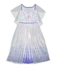 Frozen Elsa Toddler Girl's Satin and Tulle Shimmery Fantasy Nightgown