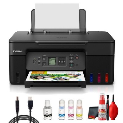Canon PIXMA G3270 MegaTank All in One Printer Black Bundle