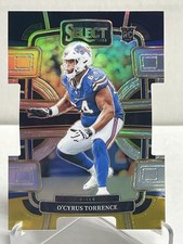 O’CYRUS TORRENCE 2023 PANINI SELECT BLACK & GOLD PRIZM DIE-CUT ROOKIE CARD BILLS