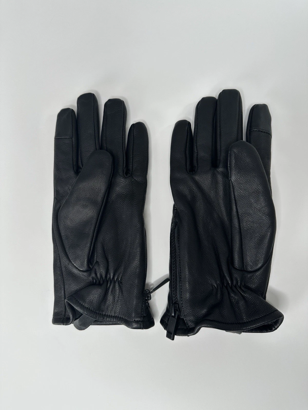 Calvin Klein Adult Full Grain Goat Leather Gloves Black Size L