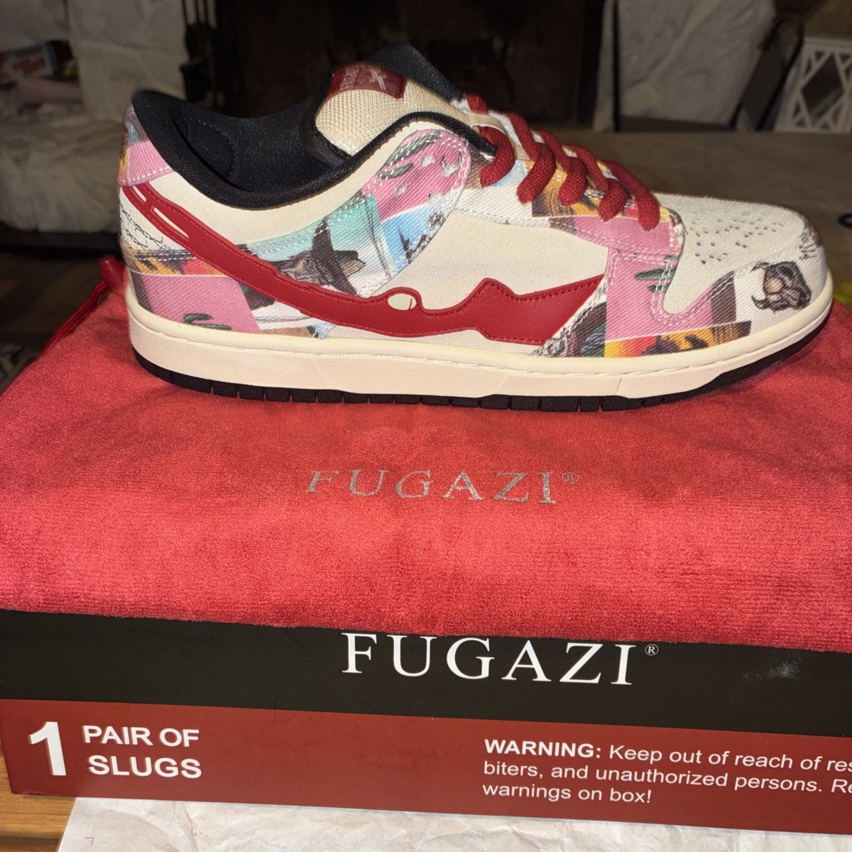 Fuagzi slug censored brand new og all size 9 Fugazi Fugazi S*** Slug Dunk Censored Low Shoes New Size 11  main image 2