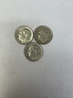 Lot of 3 ~ 1964 D, 90% Silver Roosevelt Dimes.