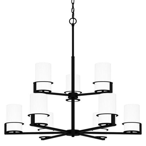 Quoizel SEY5032 Seymour 9 Light 33"W Chandelier - Black - Picture 1 of 7