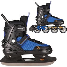 Nils 2-IN-1 Inlineskates M(34-38) Schlittschuhe Inliner wechselbare Kufen Hockey