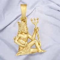AnhäNger Sternzeichen Wassermann 925 Sterling Silber Gold Vergoldet Matt