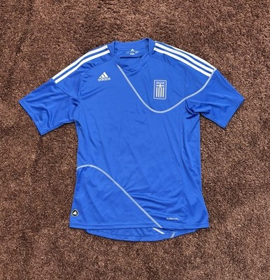 Greece 2010-12 Away Jersey L  Adidas Blue World Cup 2010 Football Soccer Shirt