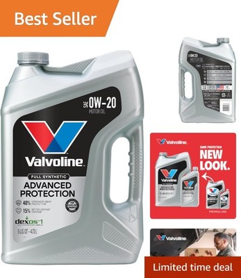High-Performance Full Synthetic Motor Oil 5 QT SAE 0W-20 - Max Engine Life