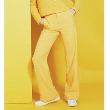 Alice + Olivia Wide Leg Long Pants in Golden Rod Size 12 NWT