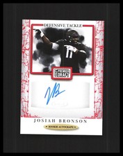 2021 Josiah Bronson Rookie Auto SAGE Premier Draft Red #A120 New Orleans Saints