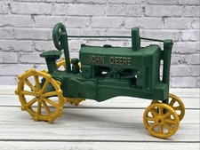 Vintage John Deere OP Cast Iron Tractor 11 Green Yellow Gold HEAVY