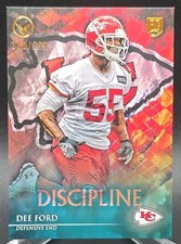 2014 Topps Valor Discipline /299 Dee Ford Rookie Card RC #130 Kansas City Chiefs. rookie card picture