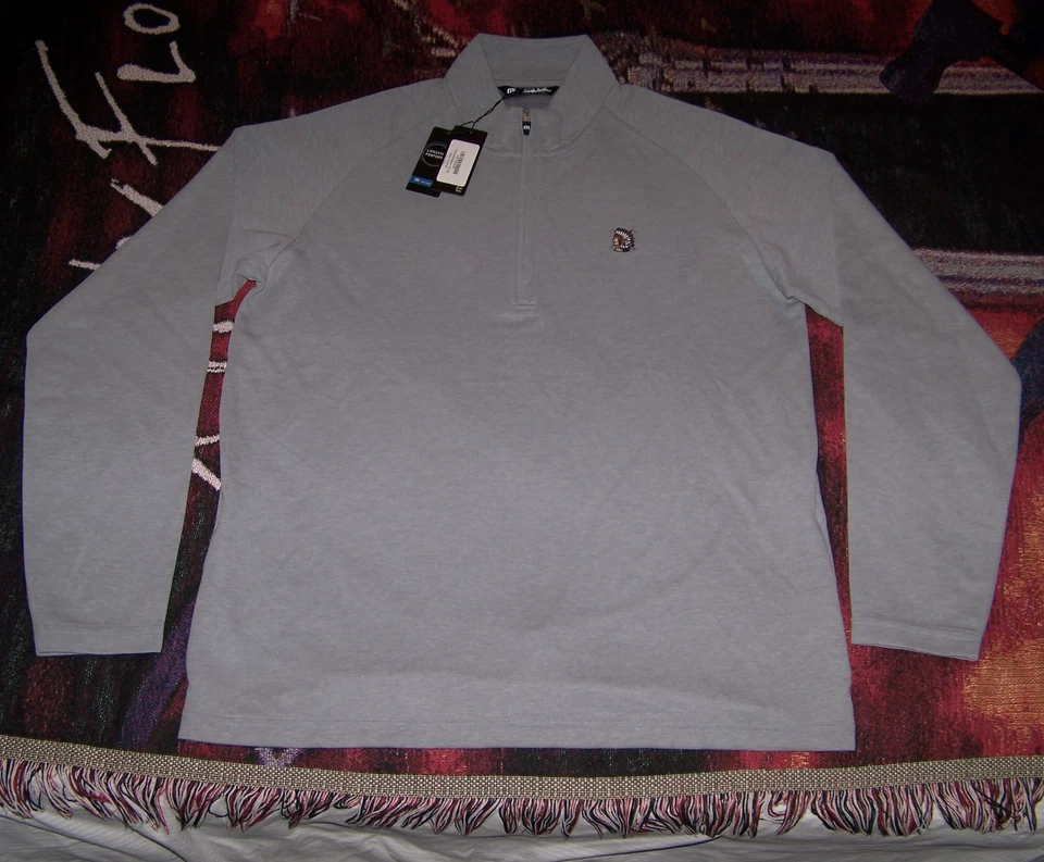 NEW TRAVIS MATHEW Zip Pullover Sweater Shirt SHINNECOCK HILLS GOLF CLUB M Gray - Image 2 of 4
