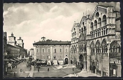 Ferrara, Piazza Cattedrale, Ansichtskarte 