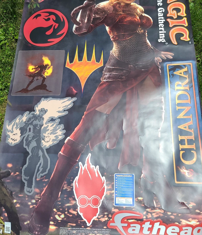 Magic the Gathering Peel & Stick Big Vinyl Graphics Banner 33" x 78" Chandra - Image 2 of 4