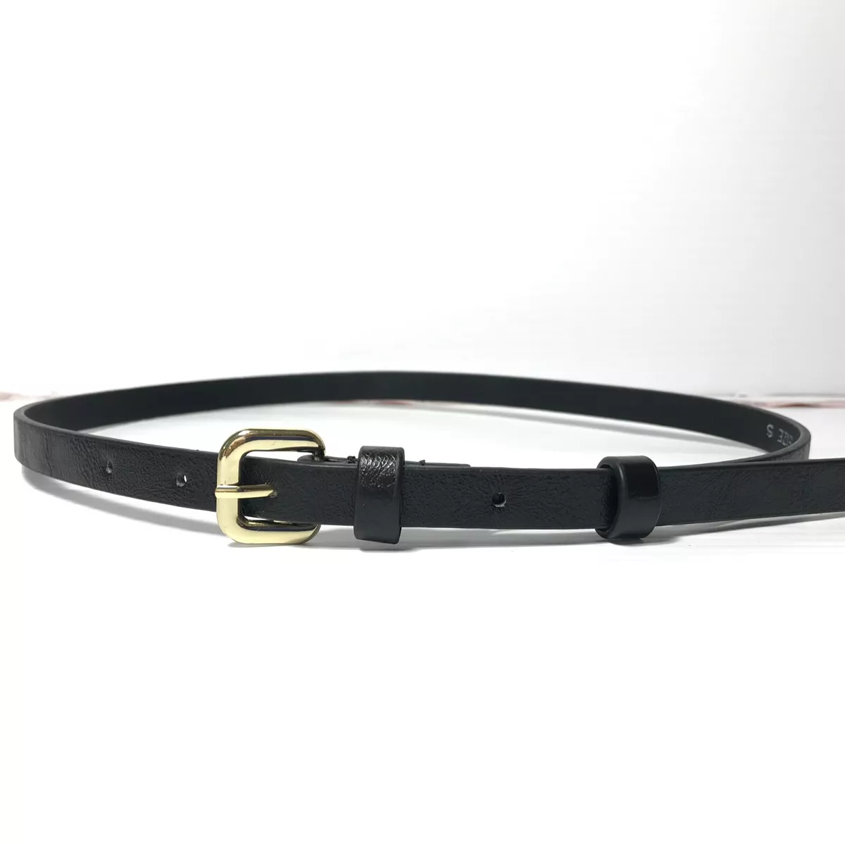 Skinny black belt for best sale dress