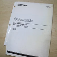 Caterpillar 375 Excavator Electrical Schematic diagram drawing manual system cat