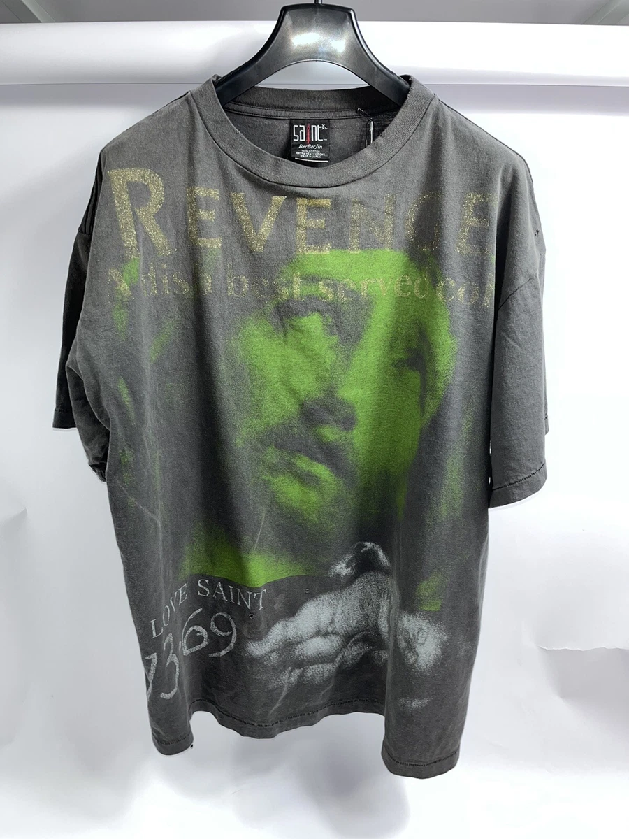 SAINT MXXXXXX Berberjin Revenge Distressed Print T-Shirt Size: XXL