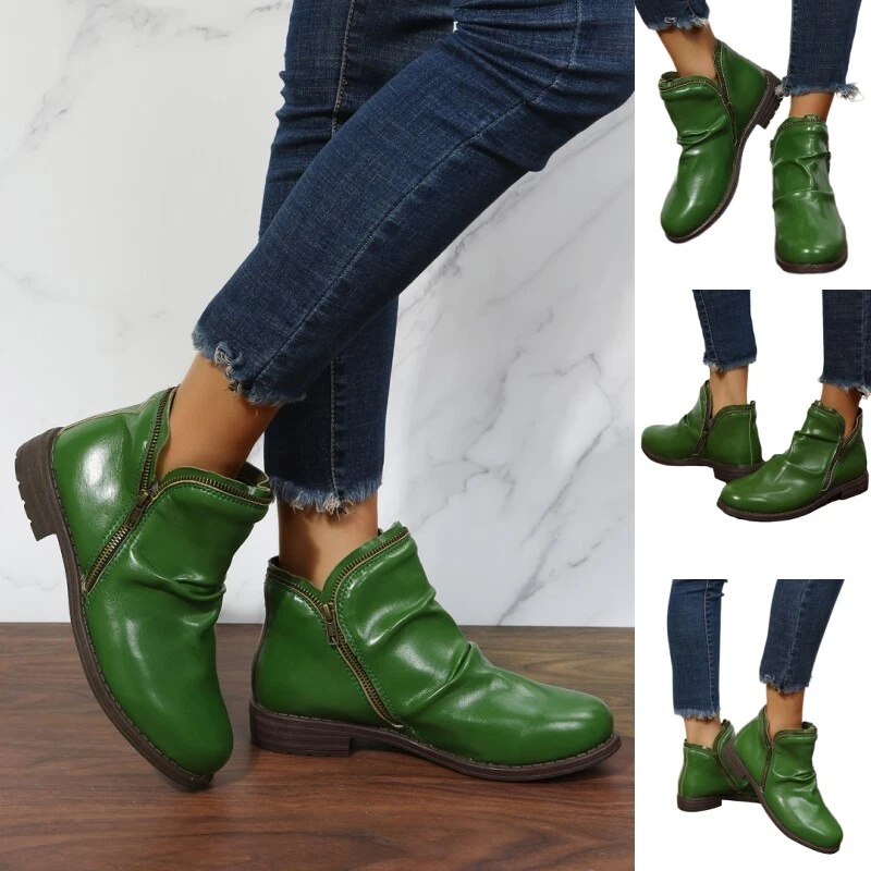 Short flat hotsell heel boots