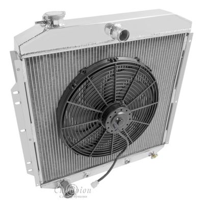 1953 1954 1955 -56 Ford F-100 Pickup Truck 3 Row Champion WR Radiator & 16'' Fan