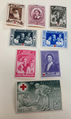 KAPPYS BELGIUM #B233-40 1939 RED CROSS COMPLETE MINT HINGED  GS1673