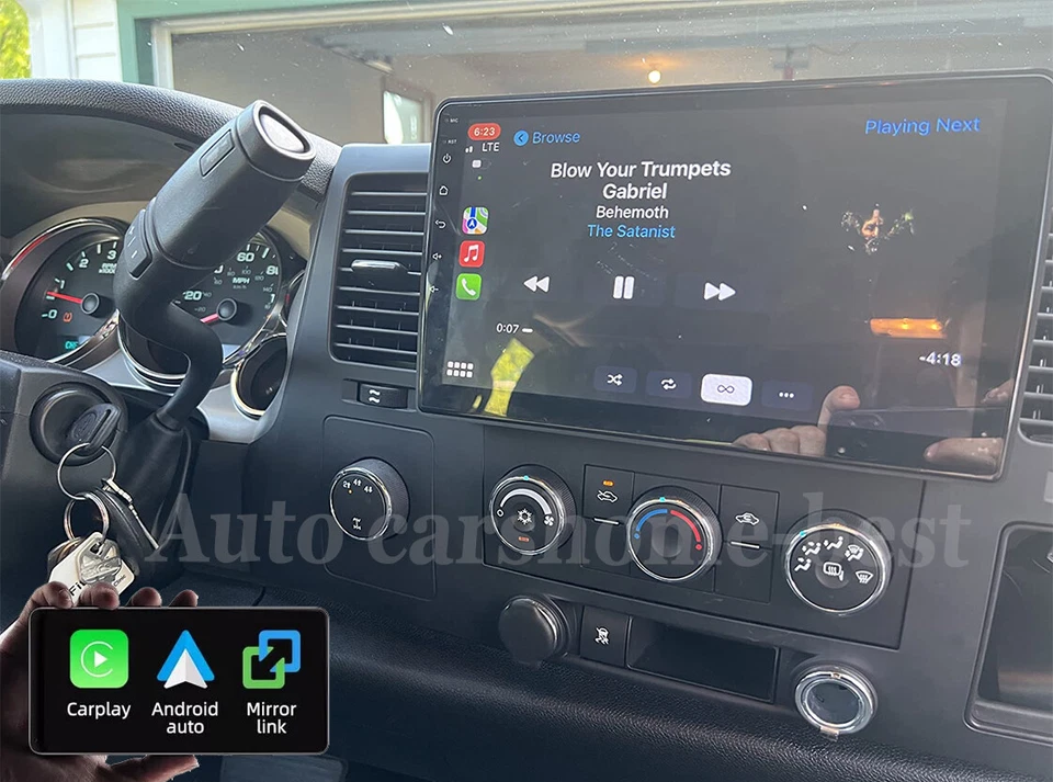 For Chevrolet Silverado 1500 2008-2013 Android 13 Carplay Radio GPS WIFI FM 32G - Image 3 of 4